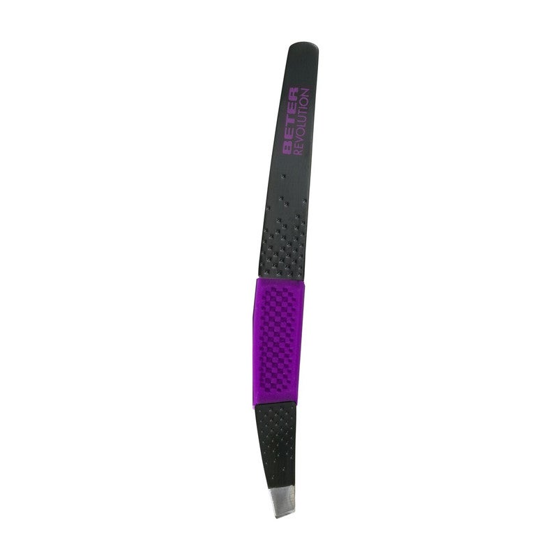 BETER Stainless steel tweezers, with grip, slanted-tip - Image 3